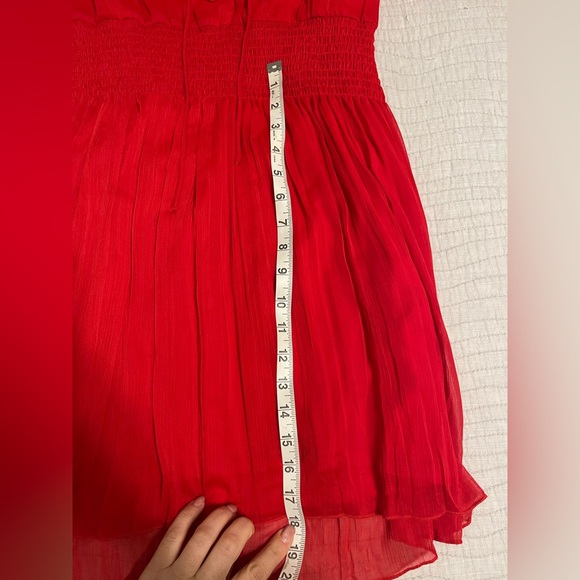 Zara Red Ruffle Dress - Picture 6 of 6